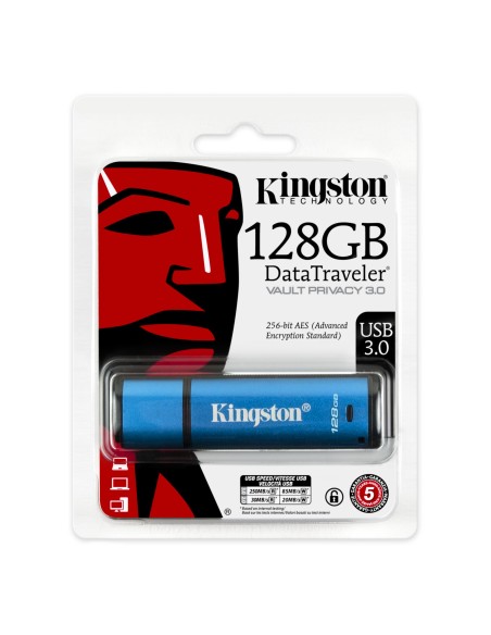 Kingston Technology DataTraveler VP30 unità flash USB 128 GB USB tipo A 3.2 Gen 2 (3.1 Gen 2) Blu