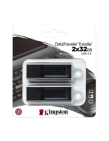 Kingston Technology DataTraveler Exodia unità flash USB 32 GB USB tipo A 3.2 Gen 1 (3.1 Gen 1) Nero