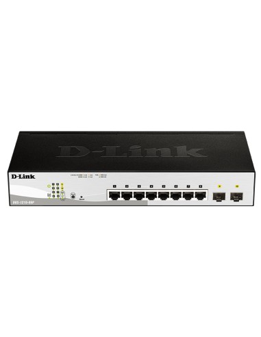 D-Link DGS-1210-08P Gestito L2 Gigabit Ethernet (10 100 1000) Supporto Power over Ethernet (PoE) Nero
