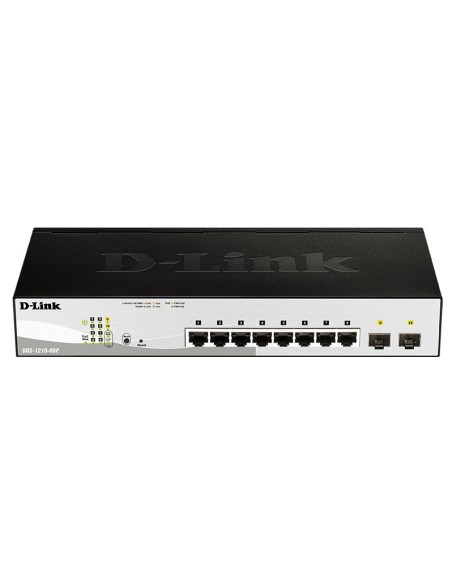 D-Link DGS-1210-08P Gestito L2 Gigabit Ethernet (10 100 1000) Supporto Power over Ethernet (PoE) Nero