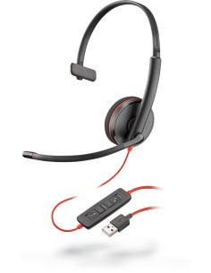 POLY Blackwire C3210 Auricolare Cablato A Padiglione Ufficio USB tipo A Nero