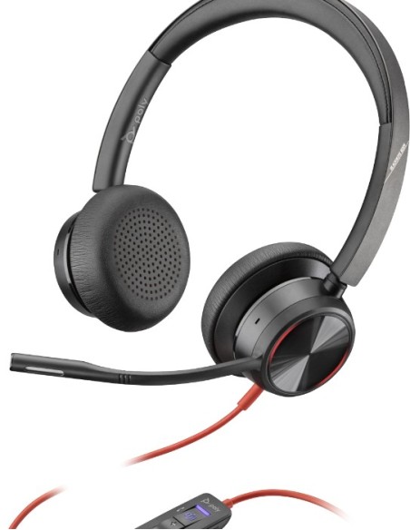 POLY Blackwire 8225 Auricolare Cablato A Padiglione Ufficio USB tipo A Nero