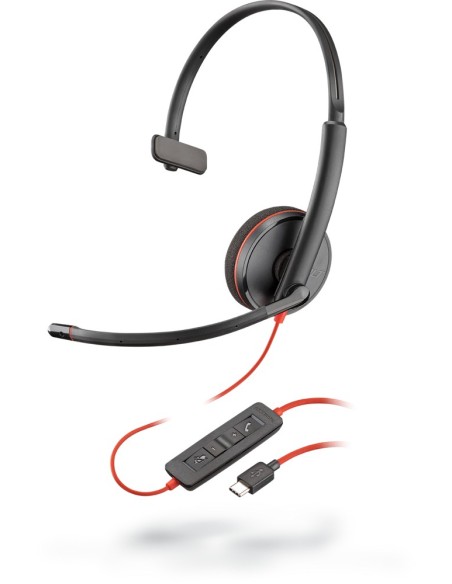 POLY Blackwire C3215 Auricolare Cablato A Padiglione Ufficio USB tipo A Nero