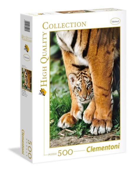 Clementoni Bengal Tiger Club Between Its Mother's Legs - 500 pcs - High Quality Collection