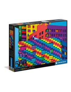 Clementoni Squares - ColorBoom Puzzle 500 pz Edifici