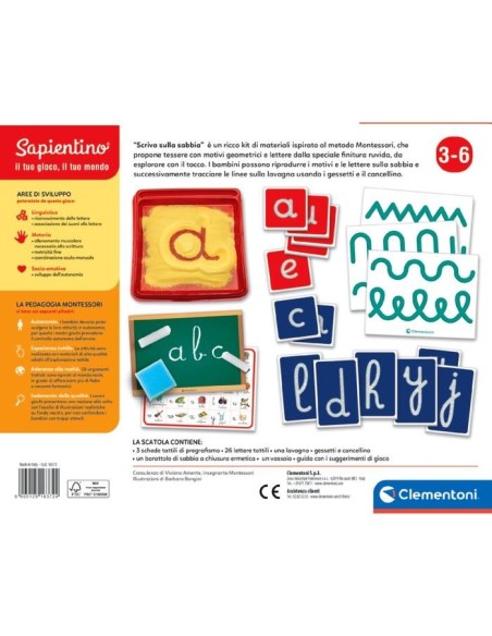 Clementoni MONTESSORI - SCRIVO SULLA SABBIA
