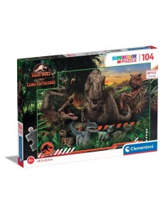 Clementoni JURASSIC WORLD CAMP Puzzle di contorno 104 pz Arte