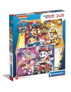 Clementoni Paw Patrol - 2x20 pezzi - Supercolor Puzzle
