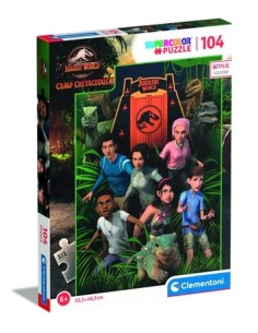 Clementoni Jurassic World Camp Cretaceous Puzzle di contorno 104 pz Arte