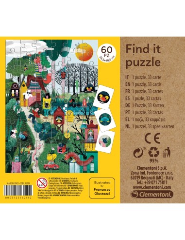 Clementoni Find it puzzle - Come into my garden 60 pz Arte