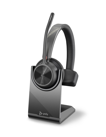 POLY Voyager 4310 UC Auricolare Wireless A Padiglione Ufficio USB tipo A Bluetooth Base di ricarica Nero