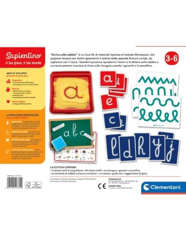 Clementoni MONTESSORI - SCRIVO SULLA SABBIA