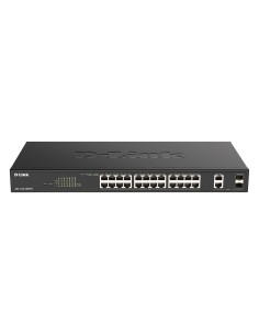 D-Link DGS-1100-26MPV2 E switch di rete Gestito L2 Gigabit Ethernet (10 100 1000) Supporto Power over Ethernet (PoE) Nero
