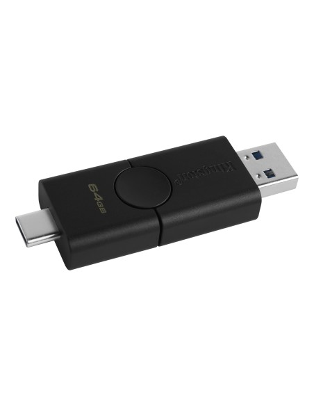 Kingston Technology DataTraveler Duo unità flash USB 64 GB USB Type-A   USB Type-C 3.2 Gen 1 (3.1 Gen 1) Nero