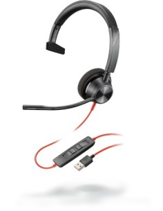 POLY 3310 Auricolare Cablato A Padiglione Musica e Chiamate USB tipo A Nero