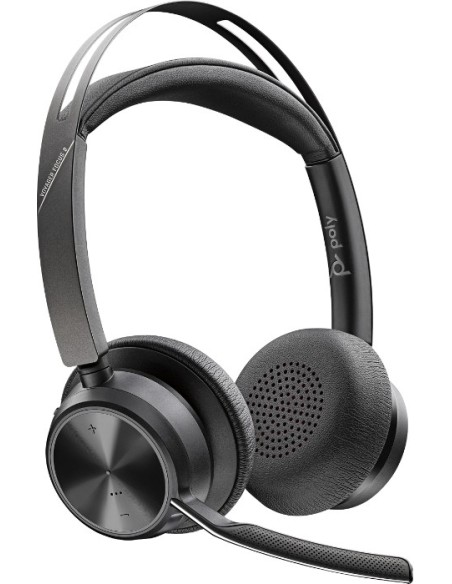 POLY Voyager Focus 2 UC Auricolare Con cavo e senza cavo A Padiglione Ufficio USB tipo-C Bluetooth Nero