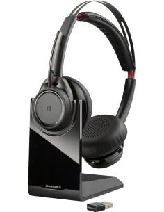 POLY Voyager Focus UC Auricolare Wireless A Padiglione Ufficio Bluetooth Nero