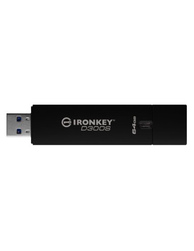 Kingston Technology IronKey Drive USB con crittografia AES 256 XTS D300S da 64GB