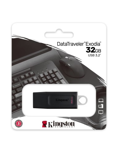 Kingston Technology DataTraveler Exodia unità flash USB 32 GB USB tipo A 3.2 Gen 1 (3.1 Gen 1) Nero