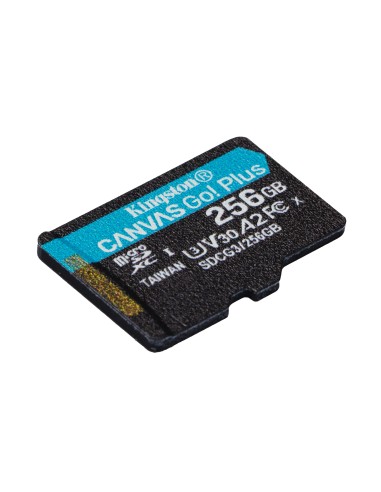 Kingston Technology Scheda microSDXC Canvas Go Plus 170R A2 U3 V30 da 256GB + adattatore