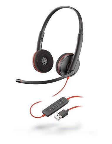 POLY Blackwire 3220 Auricolare Cablato A Padiglione Musica e Chiamate USB tipo A Nero