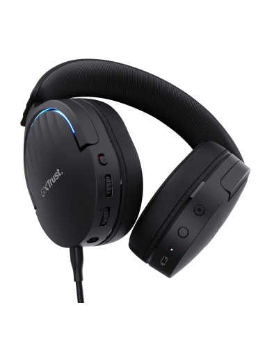 Trust GXT 491 Fayzo Auricolare Con cavo e senza cavo A Padiglione Giocare USB tipo-C Bluetooth Nero