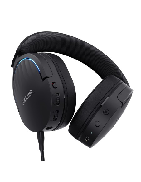 Trust GXT 491 Fayzo Auricolare Con cavo e senza cavo A Padiglione Giocare USB tipo-C Bluetooth Nero