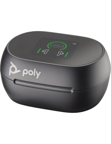 POLY Auricolari nerofumo Voyager Free 60+ UC M + Adattatore BT700 USB-A + Custodia per ricarica con touchscreen
