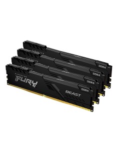 Kingston Technology FURY 128GB 2666MT s DDR4 CL16 DIMM (Kit da 4) Beast Black