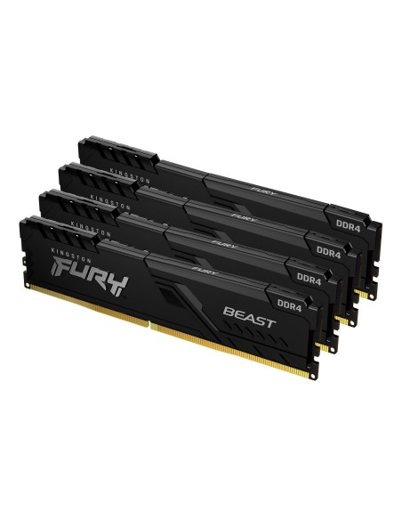 Kingston Technology FURY 128GB 2666MT s DDR4 CL16 DIMM (Kit da 4) Beast Black