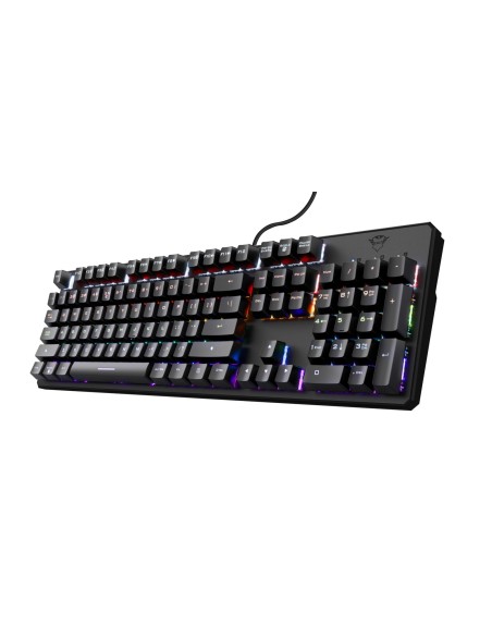 Trust GXT 865 Asta tastiera USB AZERTY Francese Nero