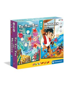 Clementoni Tic-Tac-Toe + Hangman Gioco da tavolo Educativo