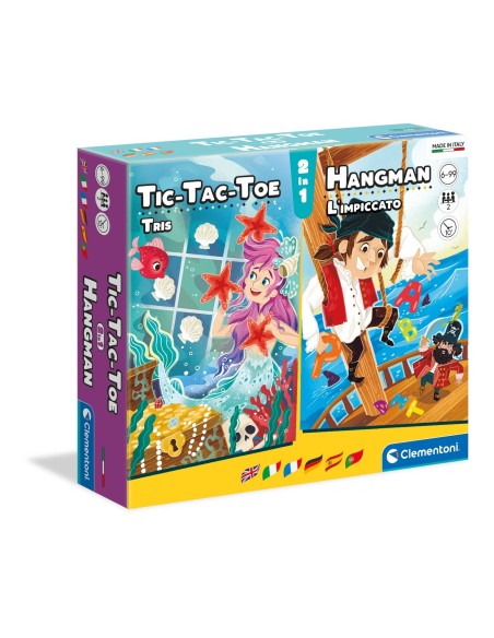 Clementoni Tic-Tac-Toe + Hangman Gioco da tavolo Educativo