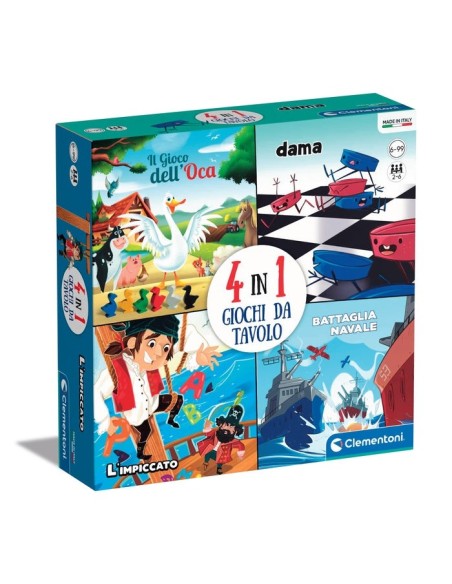 Clementoni 4 in 1 Giochi Da Tavolo