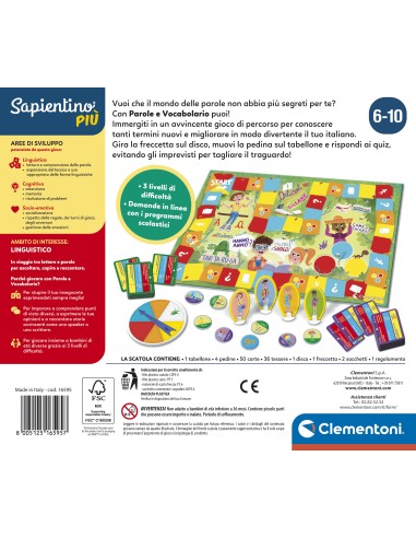 Clementoni Sapientino Più Parole e Vocabolario