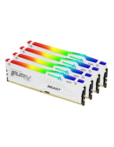 Kingston Technology FURY 128 GB 5600 MT s DDR5 CL40 DIMM (Kit da 4 moduli) Beast White RGB XMP