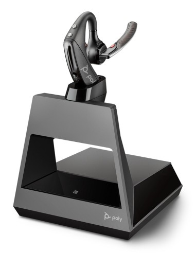 POLY Voyager 5200 Auricolare Wireless A clip Car Home office Bluetooth Base di ricarica Nero