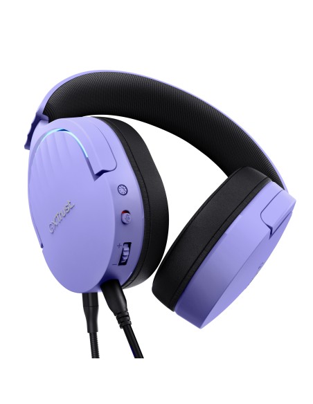 Trust GXT 490P FAYZO Auricolare Cablato A Padiglione Giocare USB tipo A Nero, Viola