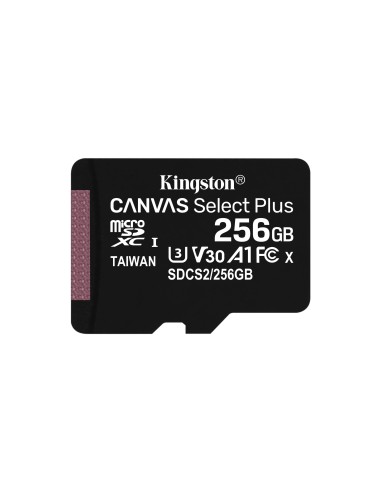 Kingston Technology Scheda micSDXC Canvas Select Plus 100R A1 C10 da 256GB + adattatore