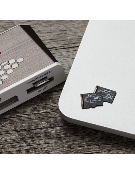 Kingston Technology Scheda micSDXC Canvas Select Plus 100R A1 C10 da 256GB confezione singola senza adattatore