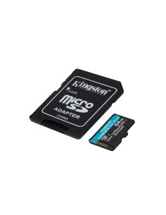 Kingston Technology Scheda microSDXC Canvas Go Plus 170R A2 U3 V30 da 64GB + adattatore 2