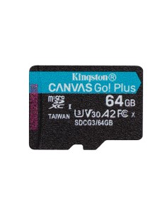 Kingston Technology Scheda microSDXC Canvas Go Plus 170R A2 U3 V30 da 64GB confezione singola senza adattatore
