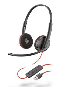 POLY Blackwire 3220 Auricolare Cablato A Padiglione Musica e Chiamate Nero