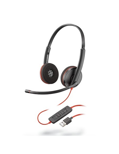 POLY Blackwire 3220 Auricolare Cablato A Padiglione Musica e Chiamate Nero