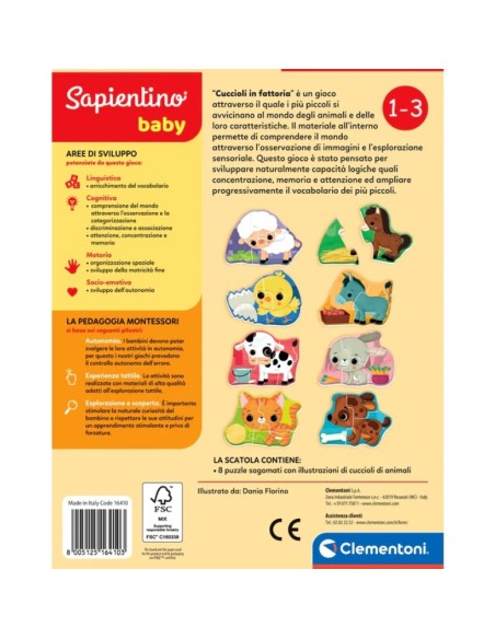 Clementoni Sapientino Montessori Cuccioli Fattoria