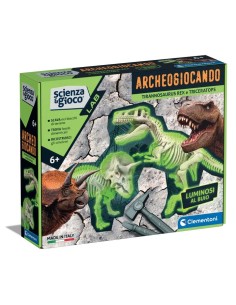 Clementoni Science & Jeu laboratoire ARCHEOGIOCANDO - T-REX E TRICERATOPO
