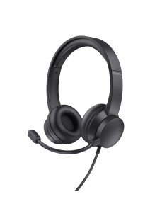 Trust HS-150 Auricolare Cablato A Padiglione Ufficio Nero