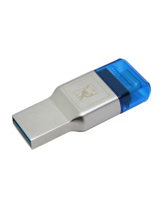 Kingston Technology MobileLite Duo 3C lettore di schede USB 3.2 Gen 1 (3.1 Gen 1) Type-A Type-C Blu, Argento