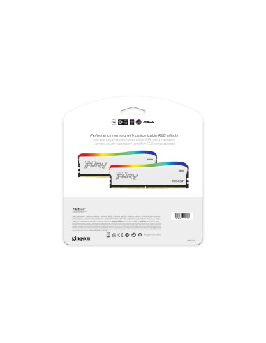 Kingston Technology FURY 8GB 3200MT s DDR4 CL16 DIMM Beast bianco RGB SE