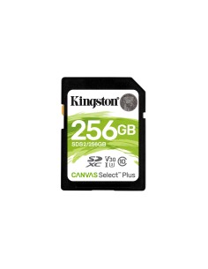 Kingston Technology Scheda SDXC Canvas Select Plus 100R C10 UHS-I U3 V30 da 256GB